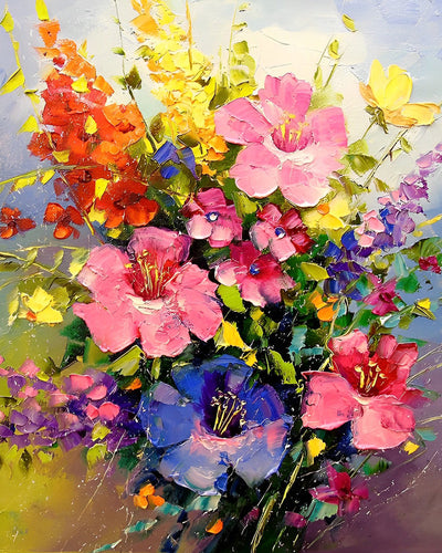 Bouquet Vibrant Broderie Diamant