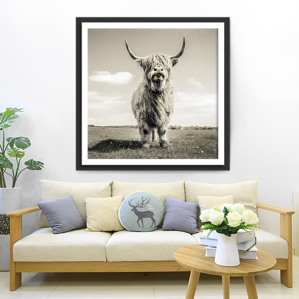 Bovin Highland Solitaire Broderie Diamant