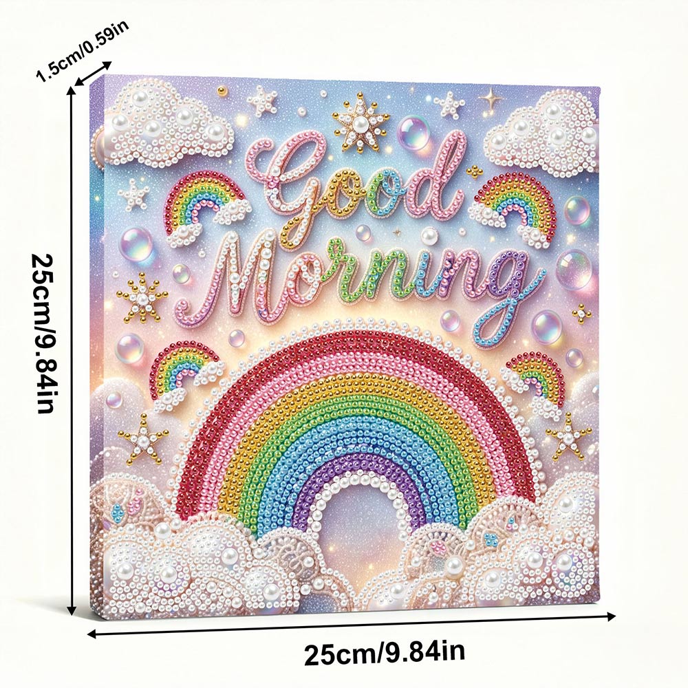 Broderie Diamant | Broderie Perle | Arc-en-Ciel dans les Nuages