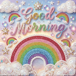 Broderie Diamant | Broderie Perle | Arc-en-Ciel dans les Nuages