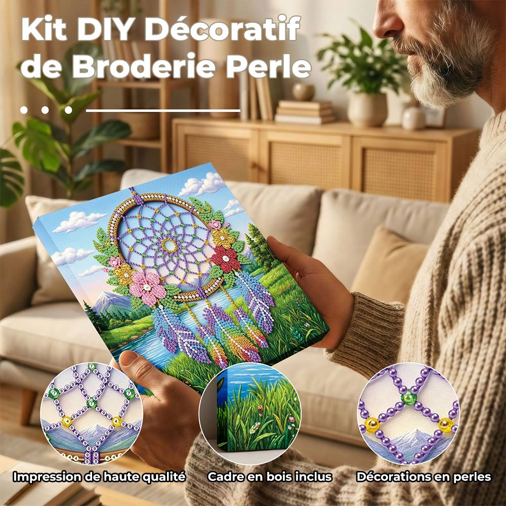 Broderie Diamant | Broderie Perle | Attrape-Rêves dans la Nature