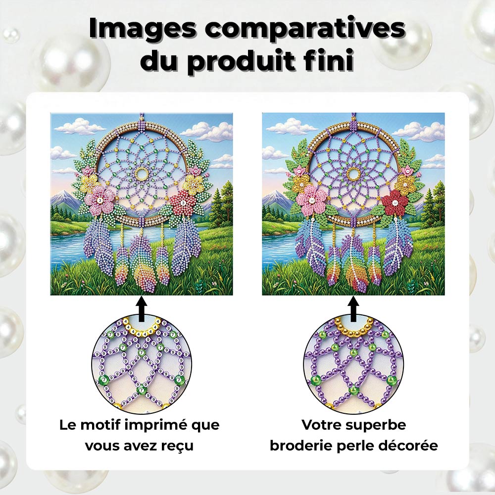 Broderie Diamant | Broderie Perle | Attrape-Rêves dans la Nature