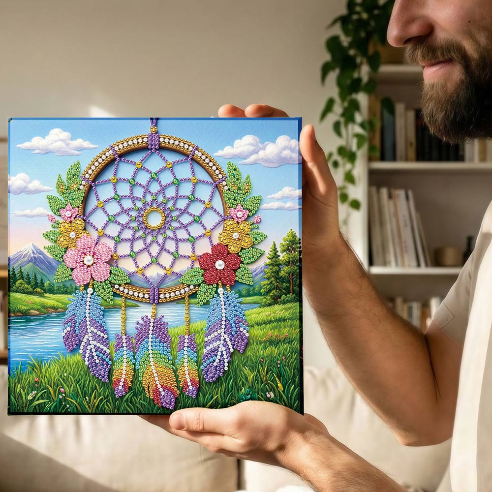 Broderie Diamant | Broderie Perle | Attrape-Rêves dans la Nature