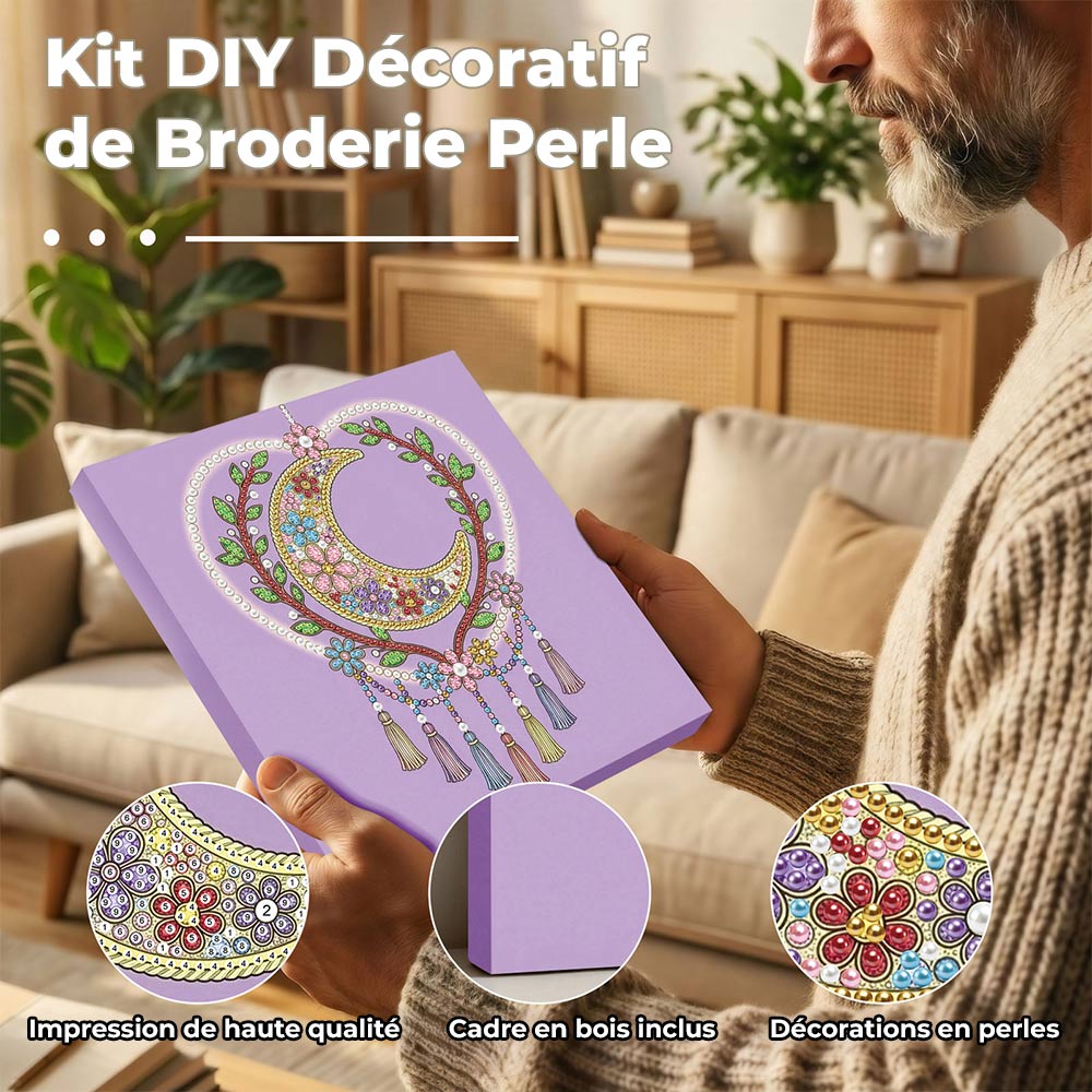 Broderie Diamant | Broderie Perle | Attrape-Rêves en Forme de Cœur