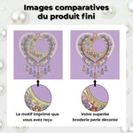 Broderie Diamant | Broderie Perle | Attrape-Rêves en Forme de Cœur