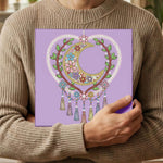 Broderie Diamant | Broderie Perle | Attrape-Rêves en Forme de Cœur