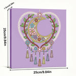 Broderie Diamant | Broderie Perle | Attrape-Rêves en Forme de Cœur