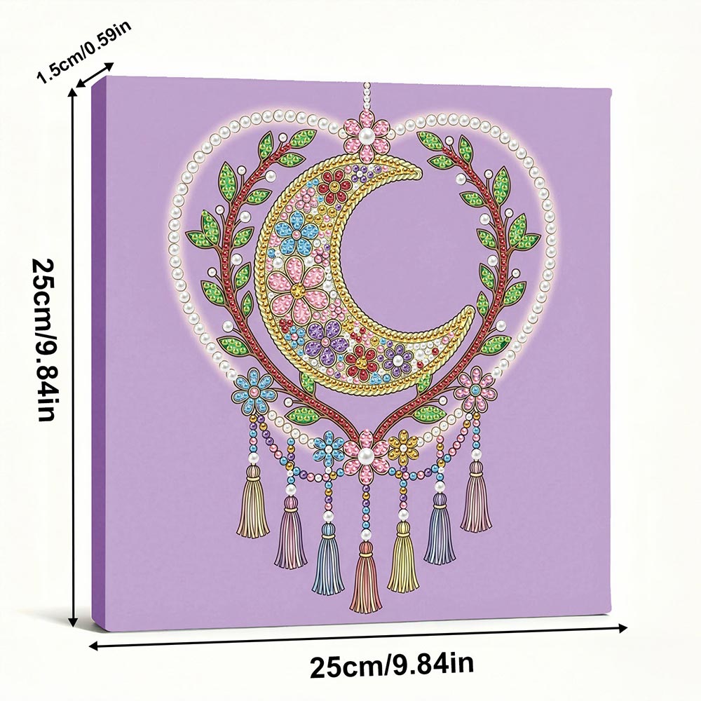 Broderie Diamant | Broderie Perle | Attrape-Rêves en Forme de Cœur