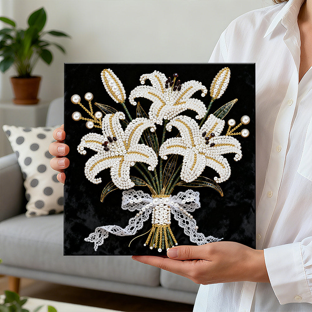 Broderie Diamant | Broderie Perle | Bouquet de Lys