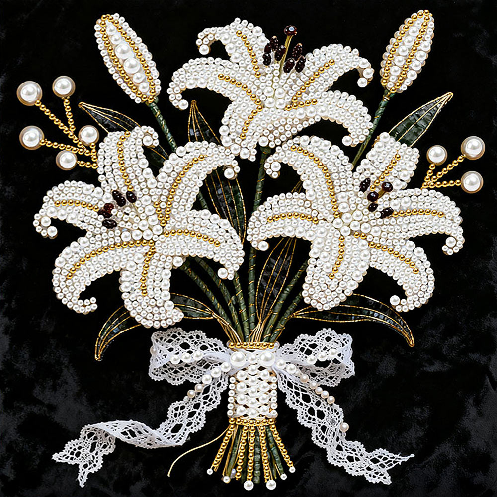 Broderie Diamant | Broderie Perle | Bouquet de Lys