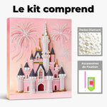 Broderie Diamant | Broderie Perle | Château Rose et Feux d'Artifice