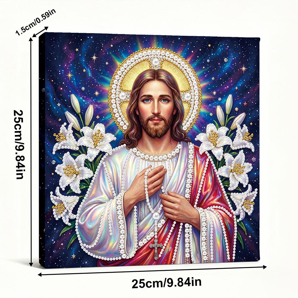 Broderie Diamant | Broderie Perle | Jésus et les Lys