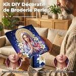 Broderie Diamant | Broderie Perle | La Vierge Marie et les Lys