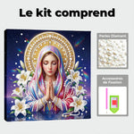 Broderie Diamant | Broderie Perle | La Vierge Marie et les Lys