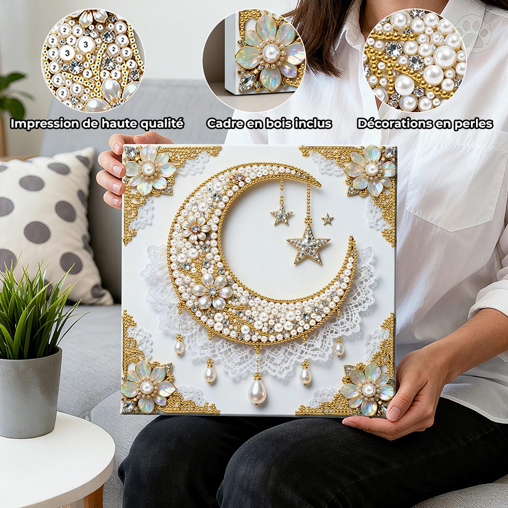 Broderie Diamant | Broderie Perle | Les Étoiles et la Lune