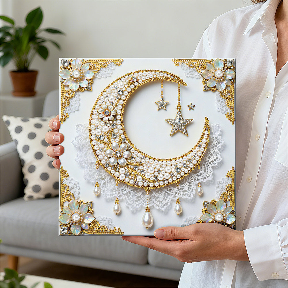 Broderie Diamant | Broderie Perle | Les Étoiles et la Lune