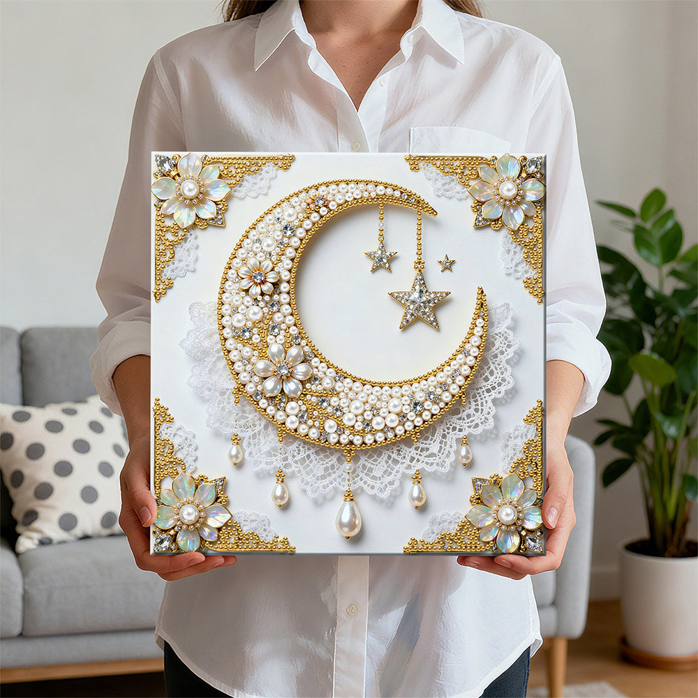 Broderie Diamant | Broderie Perle | Les Étoiles et la Lune