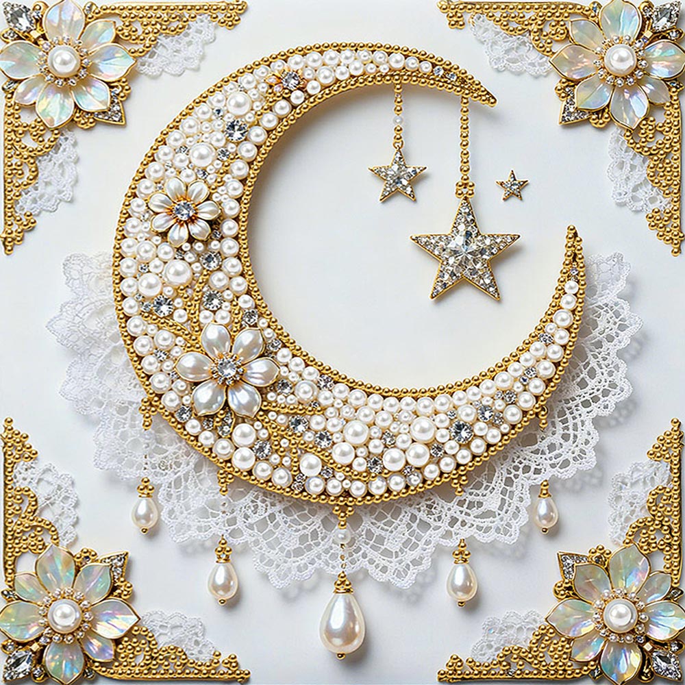 Broderie Diamant | Broderie Perle | Les Étoiles et la Lune
