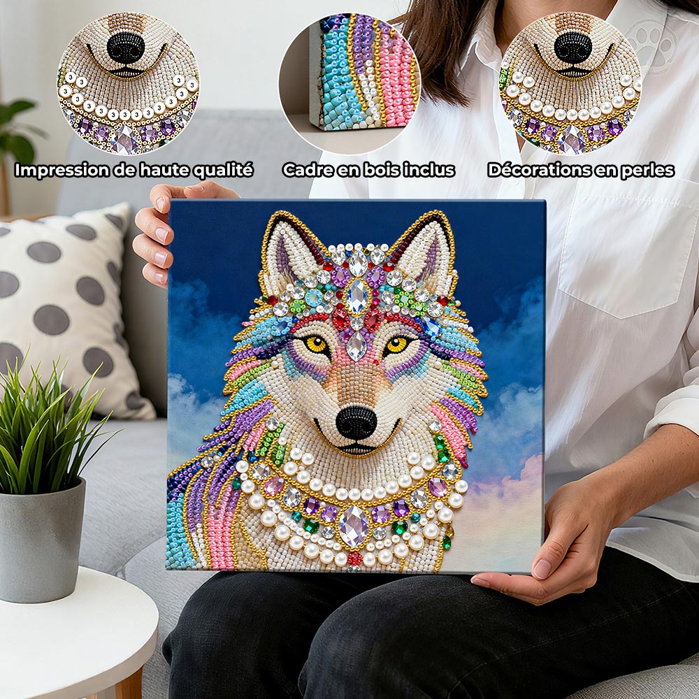 Broderie Diamant | Broderie Perle | Loup Souriant