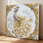 Broderie Diamant | Broderie Perle | Paon Blanc