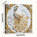 Broderie Diamant | Broderie Perle | Paon Blanc