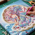 Broderie Diamant | Broderie Perle | Sirène dans une Coquille de Perle