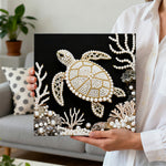 Broderie Diamant | Broderie Perle | Tortue Marine et Corail