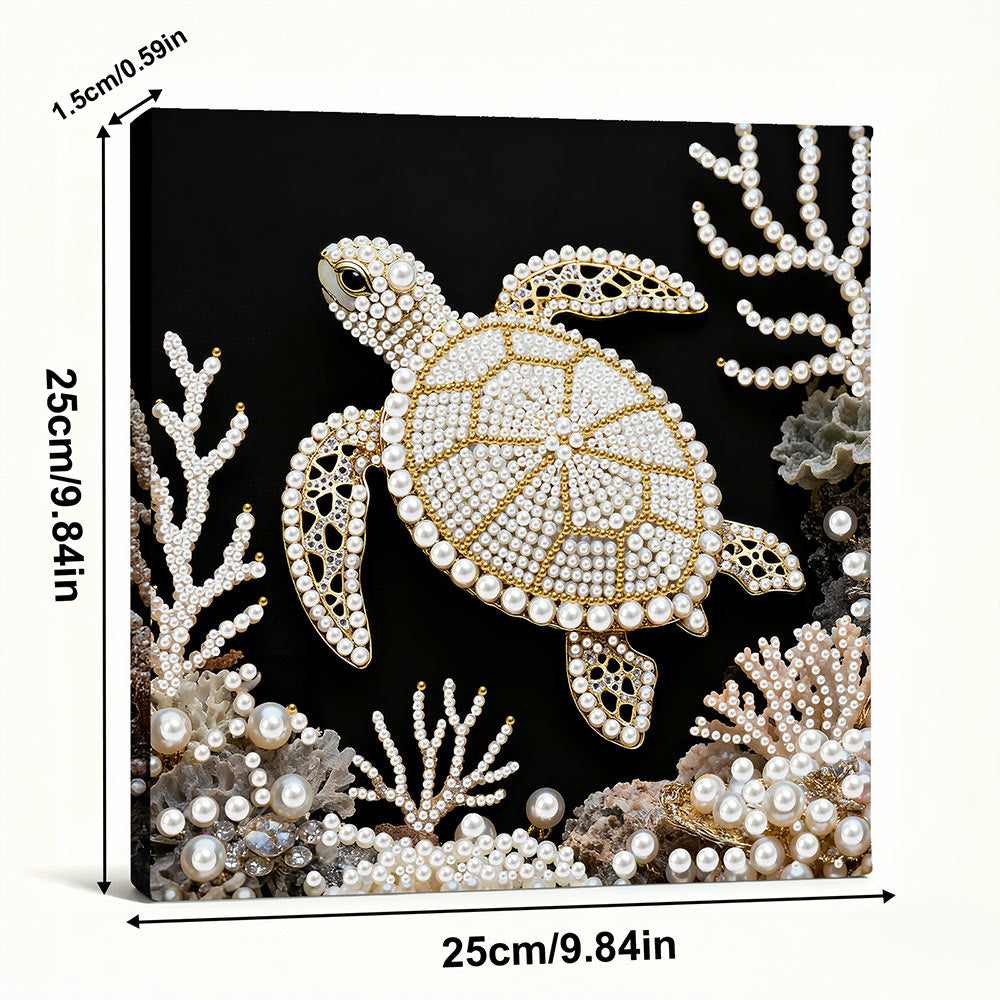 Broderie Diamant | Broderie Perle | Tortue Marine et Corail