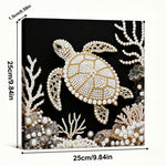 Broderie Diamant | Broderie Perle | Tortue Marine et Corail