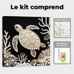 Broderie Diamant | Broderie Perle | Tortue Marine et Corail