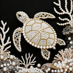 Broderie Diamant | Broderie Perle | Tortue Marine et Corail