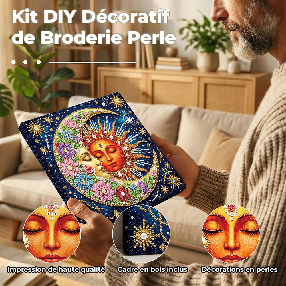Broderie Diamant | Broderie Perle | Totem Soleil et Lune