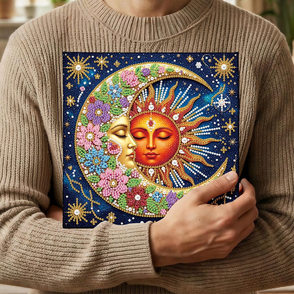 Broderie Diamant | Broderie Perle | Totem Soleil et Lune