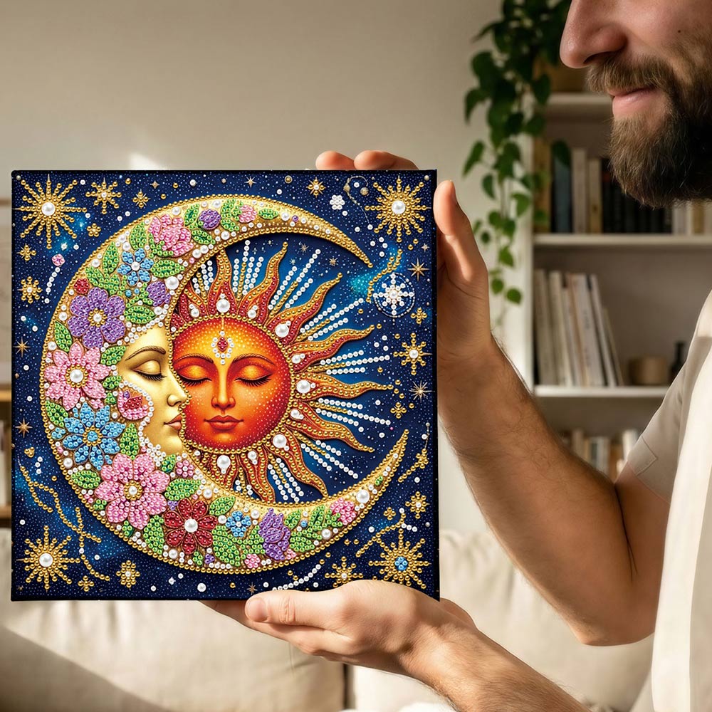 Broderie Diamant | Broderie Perle | Totem Soleil et Lune