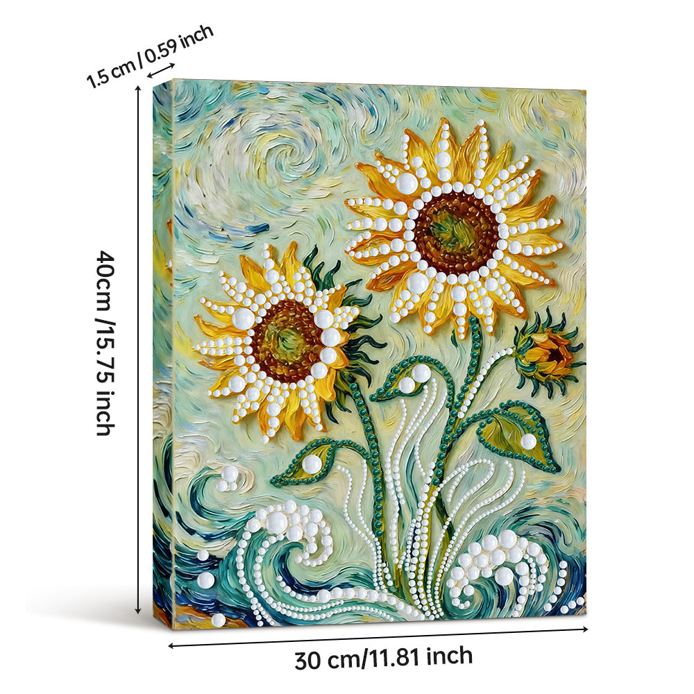 Broderie Diamant | Broderie Perle | Tournesols Style Van Gogh