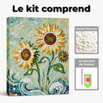 Broderie Diamant | Broderie Perle | Tournesols Style Van Gogh