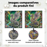 Broderie Diamant | Broderie Perle | Un Ptérosaure dans la Forêt