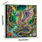 Broderie Diamant | Broderie Perle | Un Ptérosaure dans la Forêt