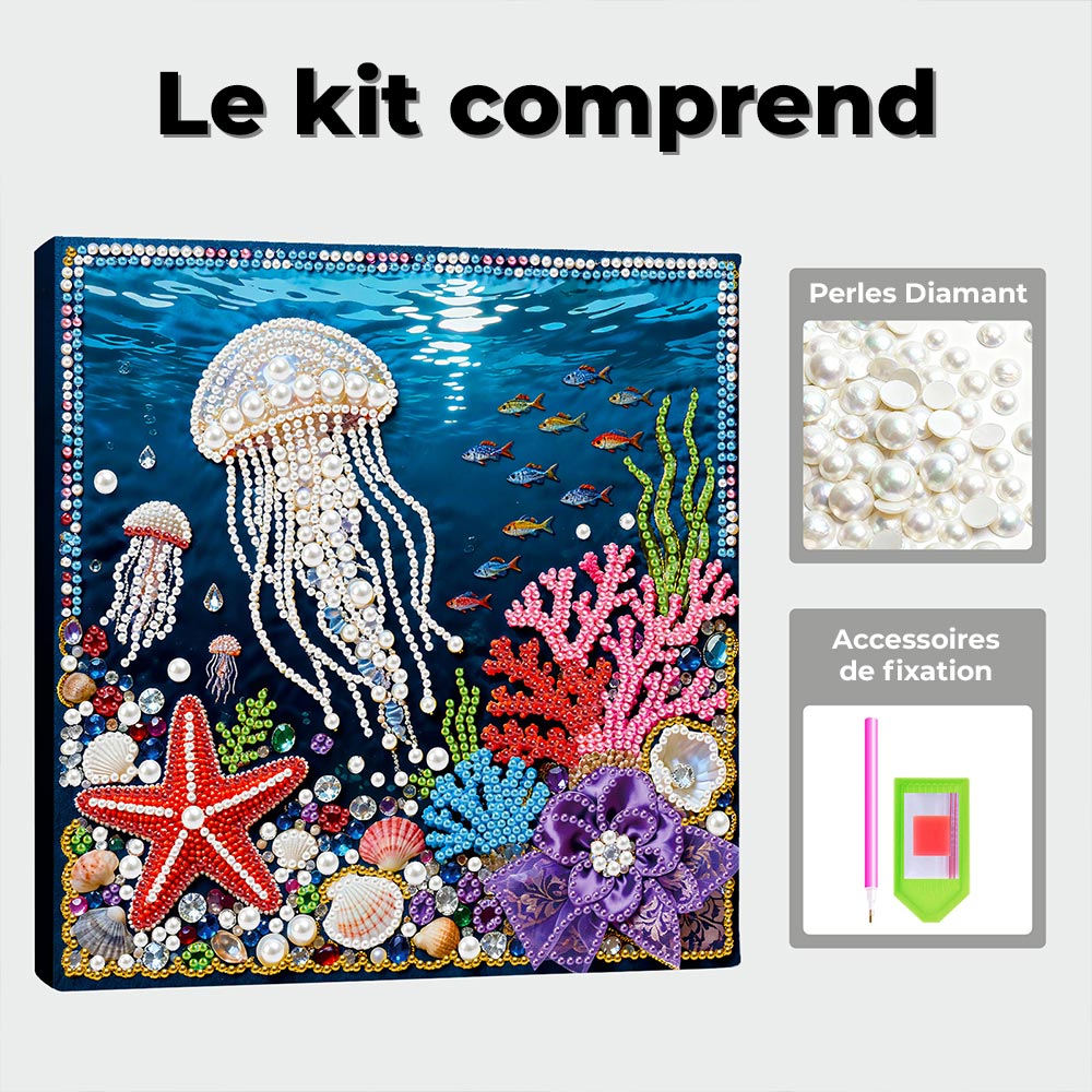 Broderie Diamant | Broderie Perle | Une Riche Variété de Vie Marine