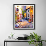 Cafe dans la Ruelle de la Ville Broderie Diamant