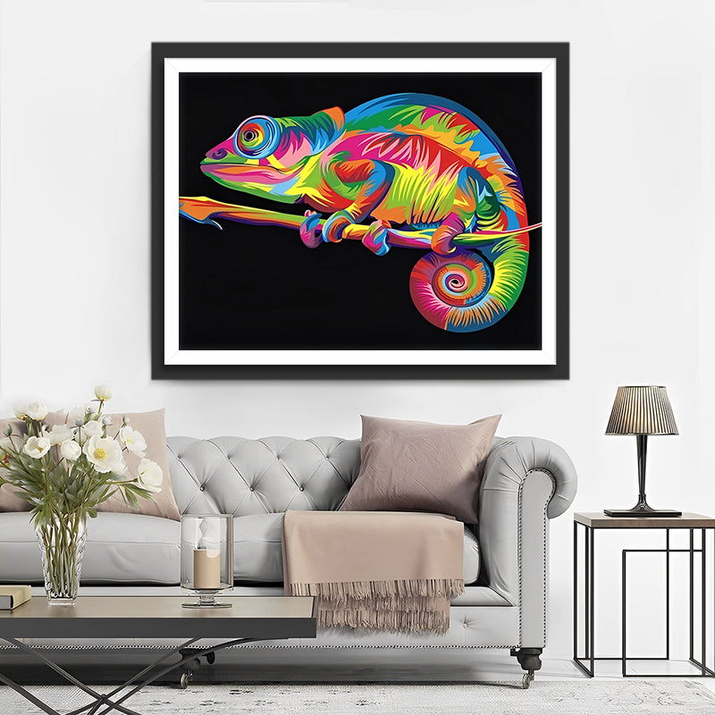 Cameleon Coloré dans l&