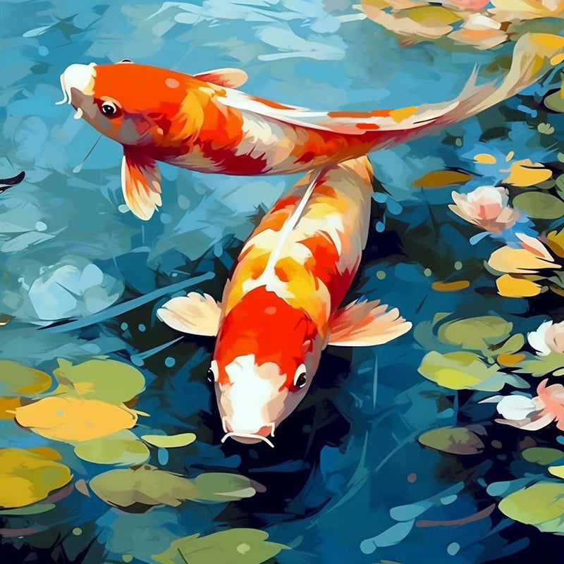 Carpes Koï dans l&