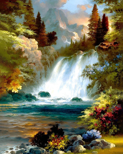 Cascade d'Automne Broderie Diamant