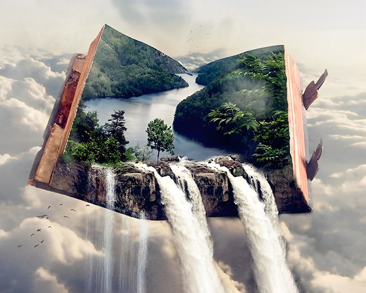 Cascade du Livre Broderie Diamant