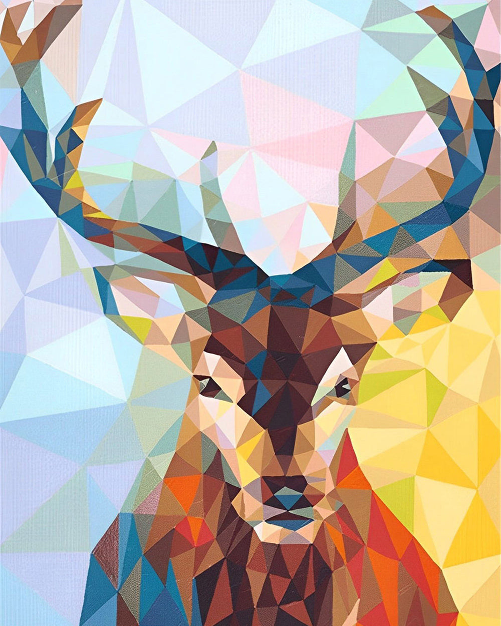 Cerf Abstrait Broderie Diamant