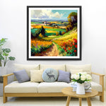 Champs au Printemps Broderie Diamant