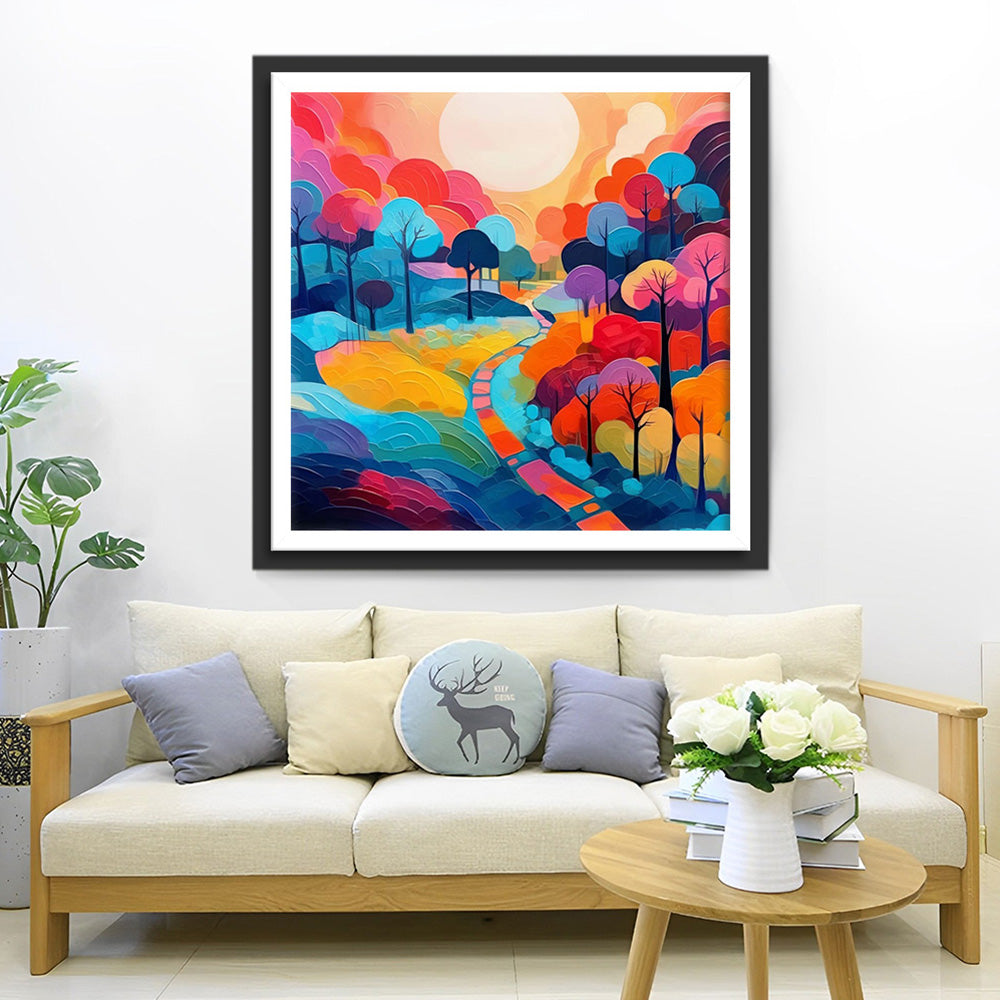 Champs d’Automne Cartoon Broderie Diamant