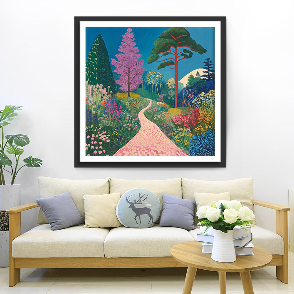 Champs de Printemps Broderie Diamant