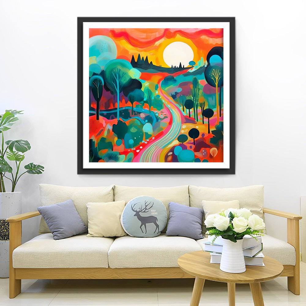 Champs de Printemps Cartoon Broderie Diamant