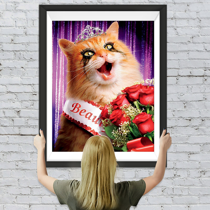 Chat Champion de Beauté Broderie Diamant